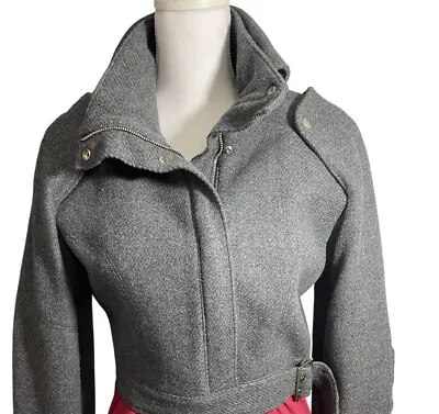 Moda International Moto Gray Wool Blend Jacket • $34