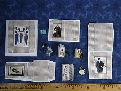 Value LOT Dollhouse Miniature Gentleman Dressing Room Bedroom Items Man 1:12 C* • $20.99