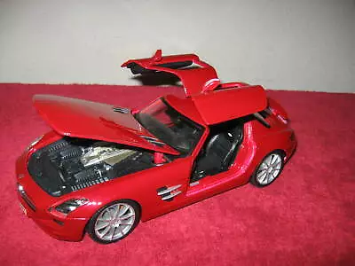 Mercedes-benz Sls Amg 6.3 Red 1:18 Maisto Opening Gullwing Doors & Hood  • $34.95