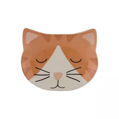 Mason Cash 16x13cm Ginger Cat Bowl Feeding Plate Stoneware Feline Pet Accessory • £8.95