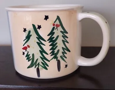 EDDIE BAUER HOME Christmas Tree Reindeer Snowman Ceramic Coffee Cup Mug • $9.99