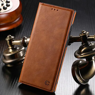 $10.95 • Buy Luxury Leather Wallet Card Holder Cover For Samsung Galaxy S22 Ultra Case Plus