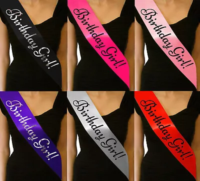 £2.49 • Buy Birthday Girl Sash 16th 18th 21st 30th 40th 50th 60th Party Gift Sashes