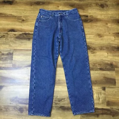 LL Bean Mens Flannel Lined Jeans 32x29 Blue Denim Classic Fit Double L EUC • $24.95