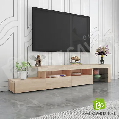 $239.75 • Buy 240CM TV Stand Cabinet Wooden Entertainment Unit Storage With 3 Drawers Oak New