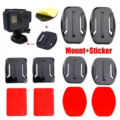 Flat Curved Mounts Holder Adhesive Sticker Pad For GoPro Hero Xiaomi Yi 4K • $5.17