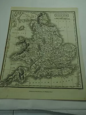 Vintage Map  England  • $14.99