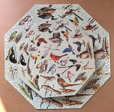 Vintage 1973 Springbok Jigsaw Puzzle STATE BIRDS Octagon COMPLETE • $30