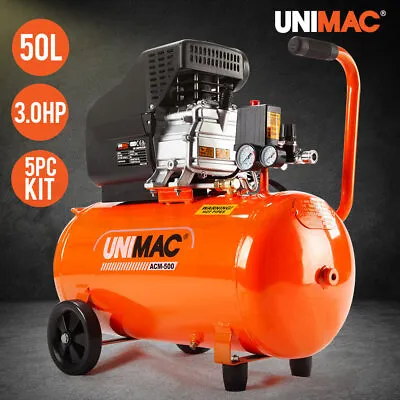 UNIMAC Air Compressor 50L 3.0HP Electric Portable Inflator Direct Tank Pump Oil • $299