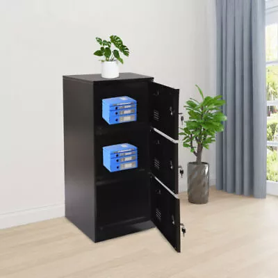 Metal Lockers Storage Cabinet 3 Doors Locker For Office School Gym Hotel Home • $120