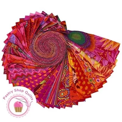 KAFFE FASSETT Free Spirit CLASSICS PLUS Red JELLY ROLL 40 Strips Quilt Fabric • $57.95