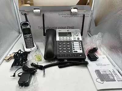 AT&T SynJ SB67138 4-Line Corded/Cordless Phone System - Black/Silver • $139.99