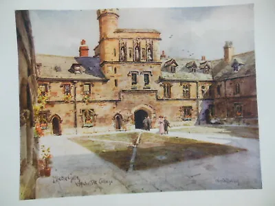 £7.99 • Buy Original 1909 HAMPSHIRE Print Of Winchester College Middle Gate - Wilfrid Ball