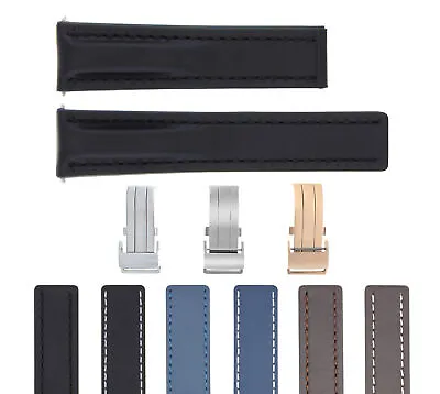22-24mm Leather Watch Strap Smooth For Breitling Navitimer Bentley Waterproof • $85.40