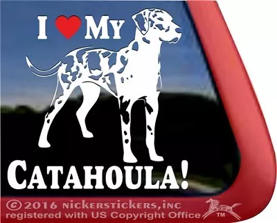 I Love My Catahoula! | Catahoula Leopard Dog Vinyl Decal Sticker • $8.99