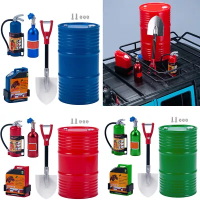 Fire Extinguisher Nitrogen Bottle Fuel Tank And Oil Drum Decor Set For SCX10 Car • $11.89