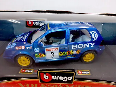 Burago 1998 Volkswagen Golf Rally Car #3 SONY 1/24 Diecast Model NIB Nice! • $19.95