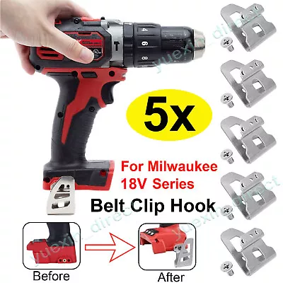 5 Belt Clip Hook Replacement For Milwaukee 18v Tools Impact Driver Drill Holder • $12.20