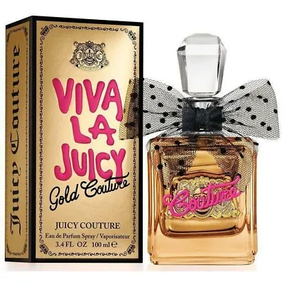 VIVA LA JUICY GOLD COUTURE By Juicy Couture Women 3.3 / 3.4 Oz EDP New In Box • $39.99