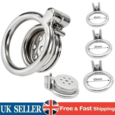 Stainless Steel Small Trumpet Urethral Tube Chastity Male Cage Device Lock Ring • £17.68