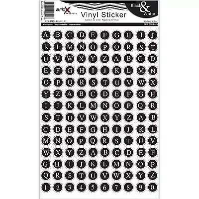 $3.99 • Buy Alphabet Letters Sticker Sheet ABC Black Vinyl Planner Scrapbook Waterproof