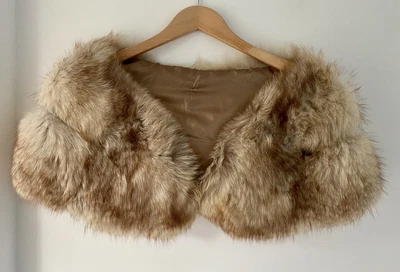 £80 • Buy Vintage Norwegian Fox Fur Stole Bridal Wedding Cover Up Cape Great Gatsby Party