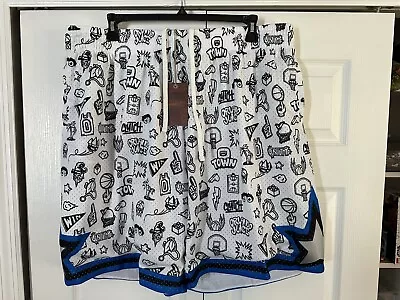New Men’s Mitchell & Ness Orlando Magic Doodle Shorts 4XL $115 Value • $40.49