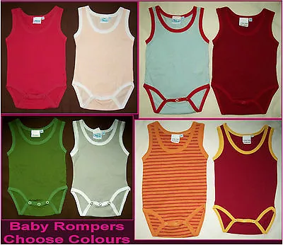 2 X DISNEY BABY ROMPERS Sz 3 6 Or 9 Mths Sleeveless One-Piece Choose Colours NEW • $10.97