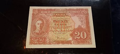 1941 Twenty Cent Note Malaya ( 20 Cents ) • £3.70