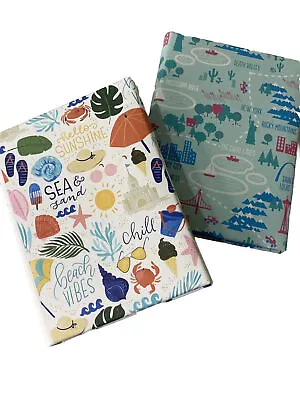 Lot Of 2 Photo Albums 4 X6” Picture Books White Beach Vibes Blue Travel Vacation • $15.43