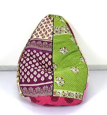 Handmade Vintage Cotton Kantha Floral Bohemian Home & Living Bean Bag Chairs D • $49.99