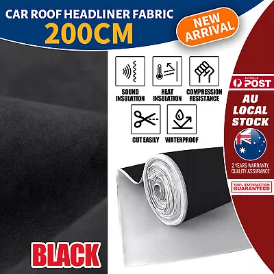Car Headliner Material Foam Roof Lining Fabric Replace Hood Liner Dampens Noise • $41.99