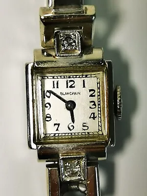 Vintage Blancpain Ladies 14K White Gold Diamond Watch • $499