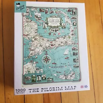 The Pilgrim Map 1000 Piece Jigsaw Puzzle Cape Cod Marthas Vineyard Nantucket • $15