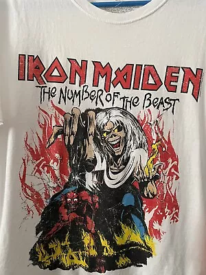 Vintage Iron Maiden Number Of  The Beat Tour Concert Shirt Free S/H • $20