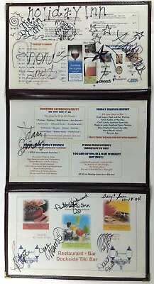 $97 • Buy 2004 Signed Menu LATITUDES Tiki Bar Holiday Inn Airport Hotel Marina Sarasota FL