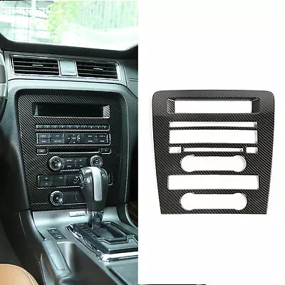 Carbon Fiber Navigation Radio Center Decor Panel Trim For Ford Mustang 2009-13 • $20.49