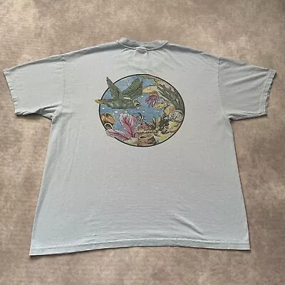 Vintage 90s Dive Dominica Shirt Size L Dominican Republic Diving Parrot Funny    • $21.50