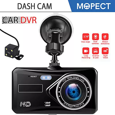 $35.99 • Buy MOPECT 1080P FHD Dash Cam Touch Screen 4'' Vehicle Camera Recorder Night Vision