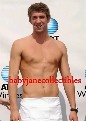 MICHAEL PHELPS SHIRTLESS BEEFCAKE Photo #2 Of SWIMMER • $12.99