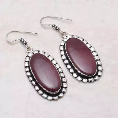 Mookaite Jasper Gemstone Handmade Drop Dangle Earrings Jewelry 1.92  AE-10511 • $2.99