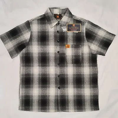 FB County Short Sleeves Checker Flannel Shirts Button-up  • $31.99