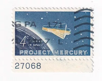 STAMP US SCOTT 1193  Project Mercury  4 CENT 1962 USED WITH PB # • $0.99