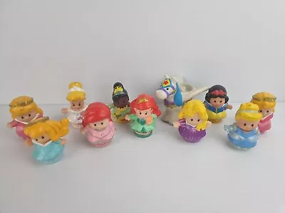 Fisher Price Little People Aurora Cinderella Ariel Tiana Snow White Figures Lot  • $29.99