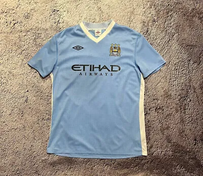 Manchester City 2011-2012 Home Football Shirt Jersey #61 Soccer Umbro Sz 44 Men • $90