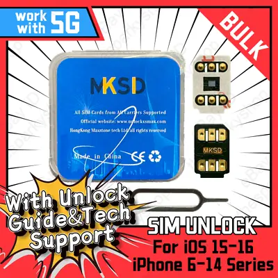 LOT MKSD5 Ultra Unlock Card RSIM Chip Service IPhone 13 12 11 Pro Max X XR 8 7 6 • $324.68