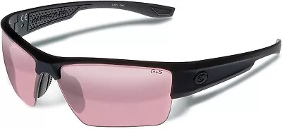 Gargoyles Bragg Sunglasses Matte Black Frame Rose Lens 10700277.QTM New W/Case • $69.99