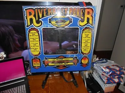 Vintage Riverboat Video Poker Glass [hard Plastic] 21  1/2 X 22  Free Shipping!! • $99.99