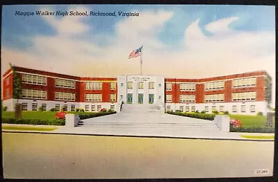 Richmond Virginia VA Maggie Walker High School HS C1930s 1938 Postcard A40 • $6.99