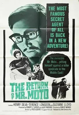 The Return Of Mr. Moto Original 27x41 Movie Poster Henry Silva Suzanne Lloyd  • $49.99